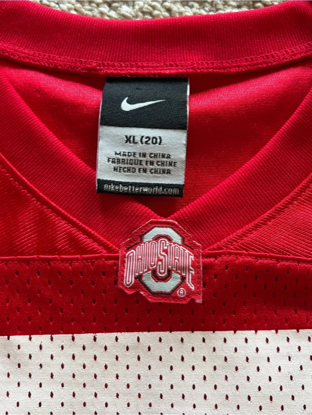 Nike Boy’s Ohio State Jersey with White #7